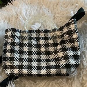 Black and White Checkered Women's Bag